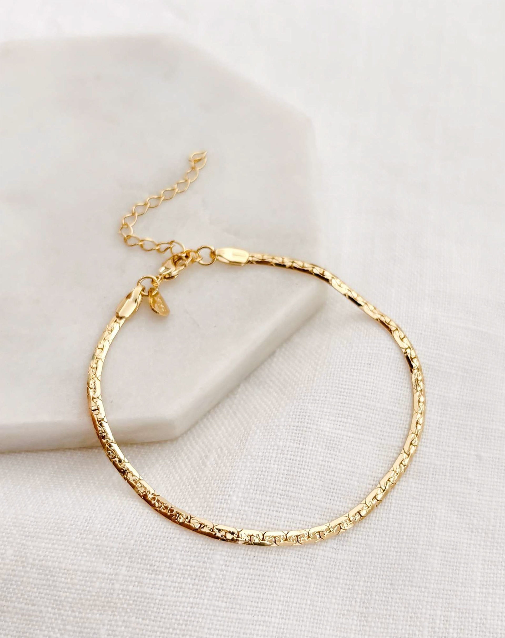 Pulseira Fita Textura - Dourado