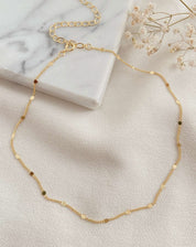 Gargantilha Minimal Banhado - Dourado