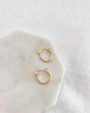 Argola Redonda Basic - Dourado