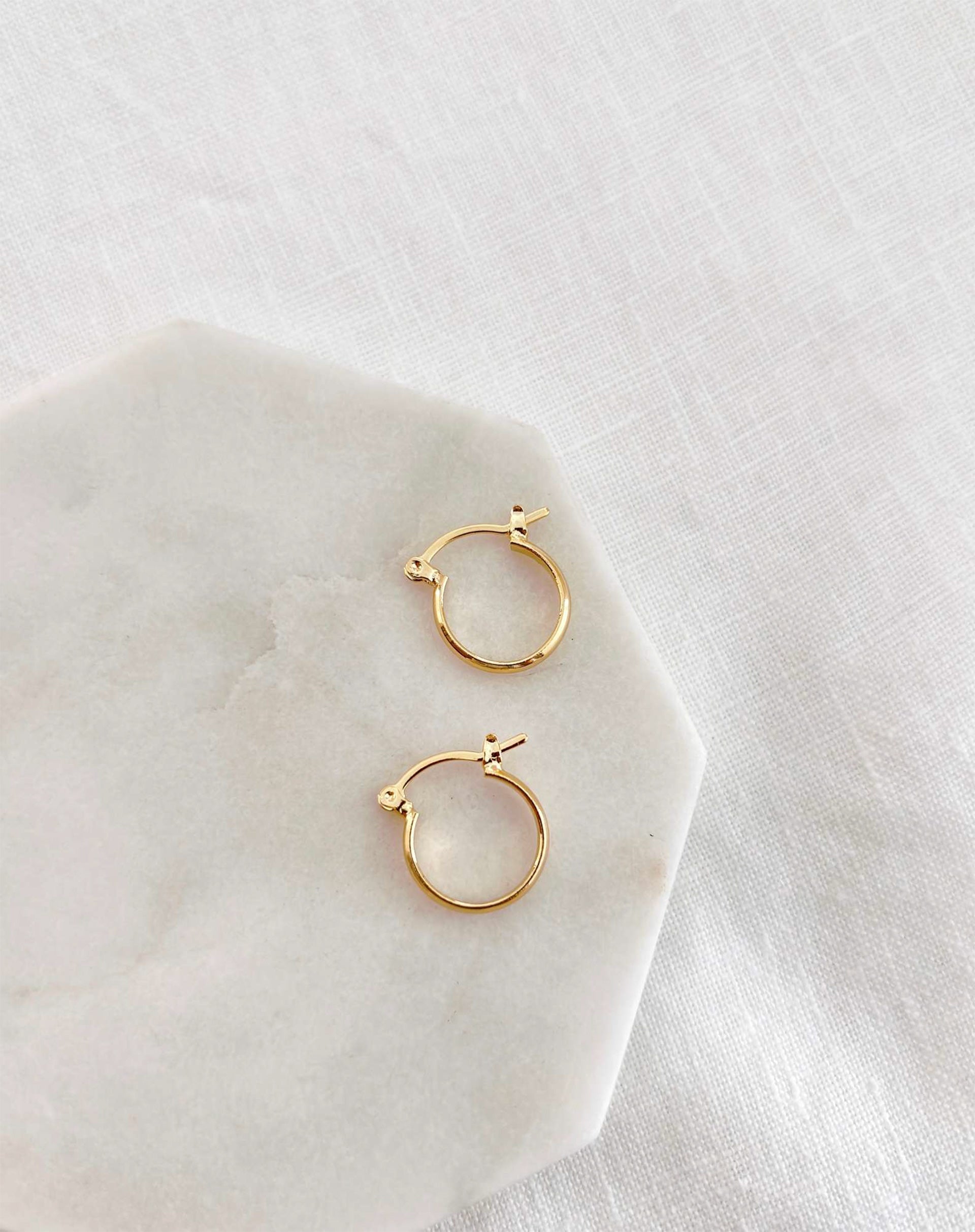 Argola Redonda Basic - Dourado