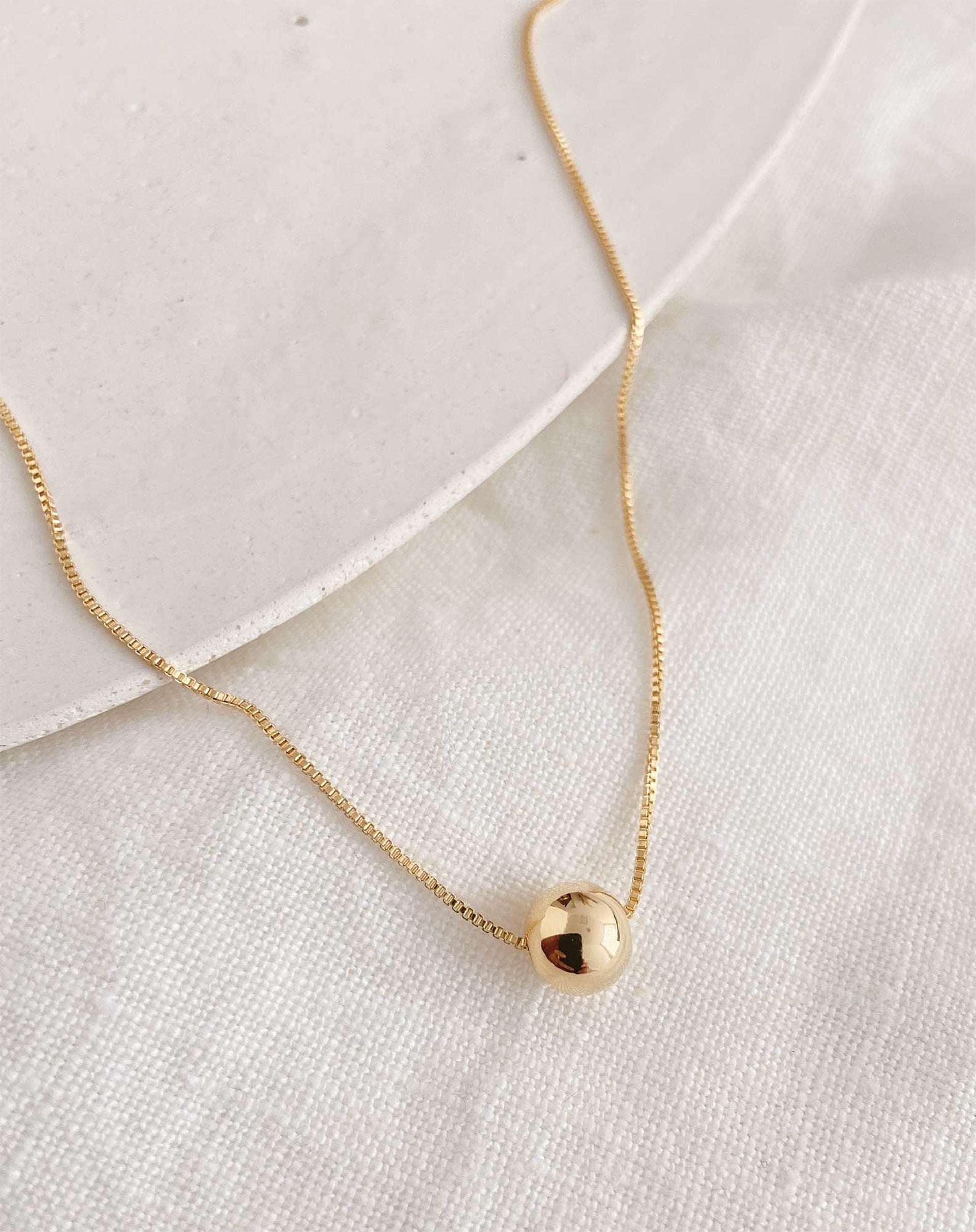 Colar Esfera Pequeno - Dourado - Dourado