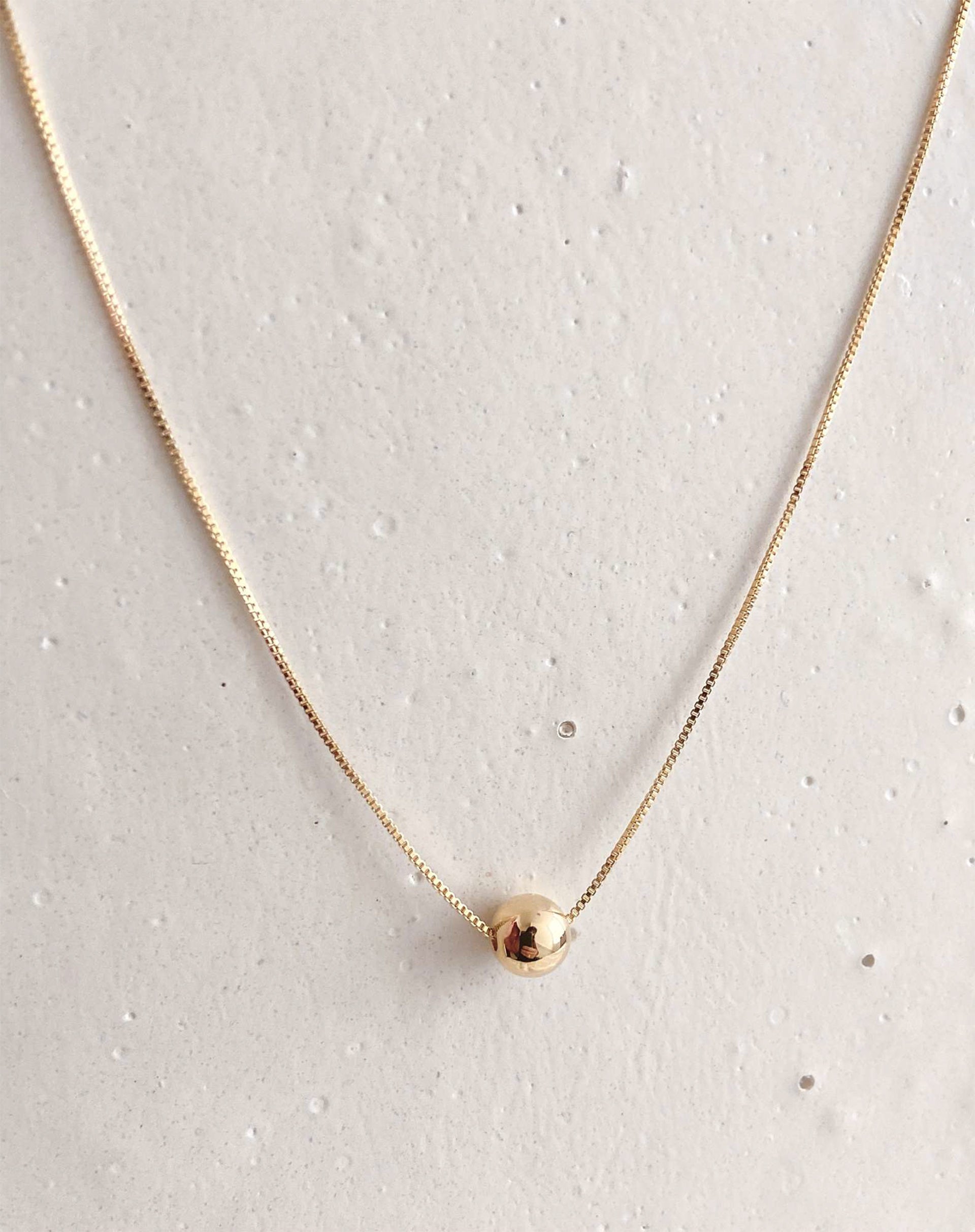 Colar Esfera Pequeno - Dourado - Dourado