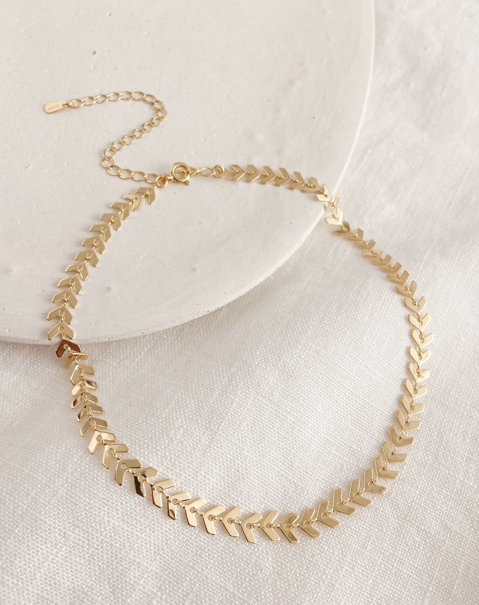 Gargantilha Escama - Dourado