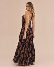 Vestido Longo Palms Preto - Preto