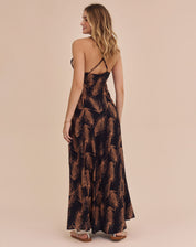 Vestido Longo Palms Preto - Preto