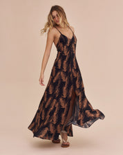 Vestido Longo Palms Preto - Preto