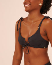 Top Korina Luz da Manhã Preto - Preto