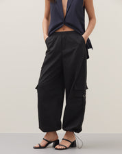 Sandália Mule Salto Grosso Bico Quadrado - Preto