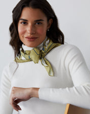 Lenço Quadrado Acetinado - Scarf Garden Lime