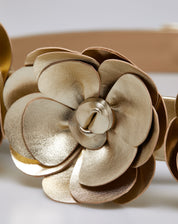 Cinto Médio Flores - Dourado