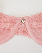 Sutiã Meia Taça Babado Renda - Rosa