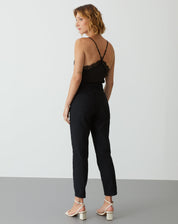 Calça Mom de Sarja - Preto