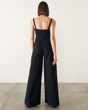 Calça Sarja Wide Básica - Preto