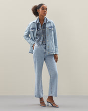 Jaqueta Cropped Jeans - Azul Claro