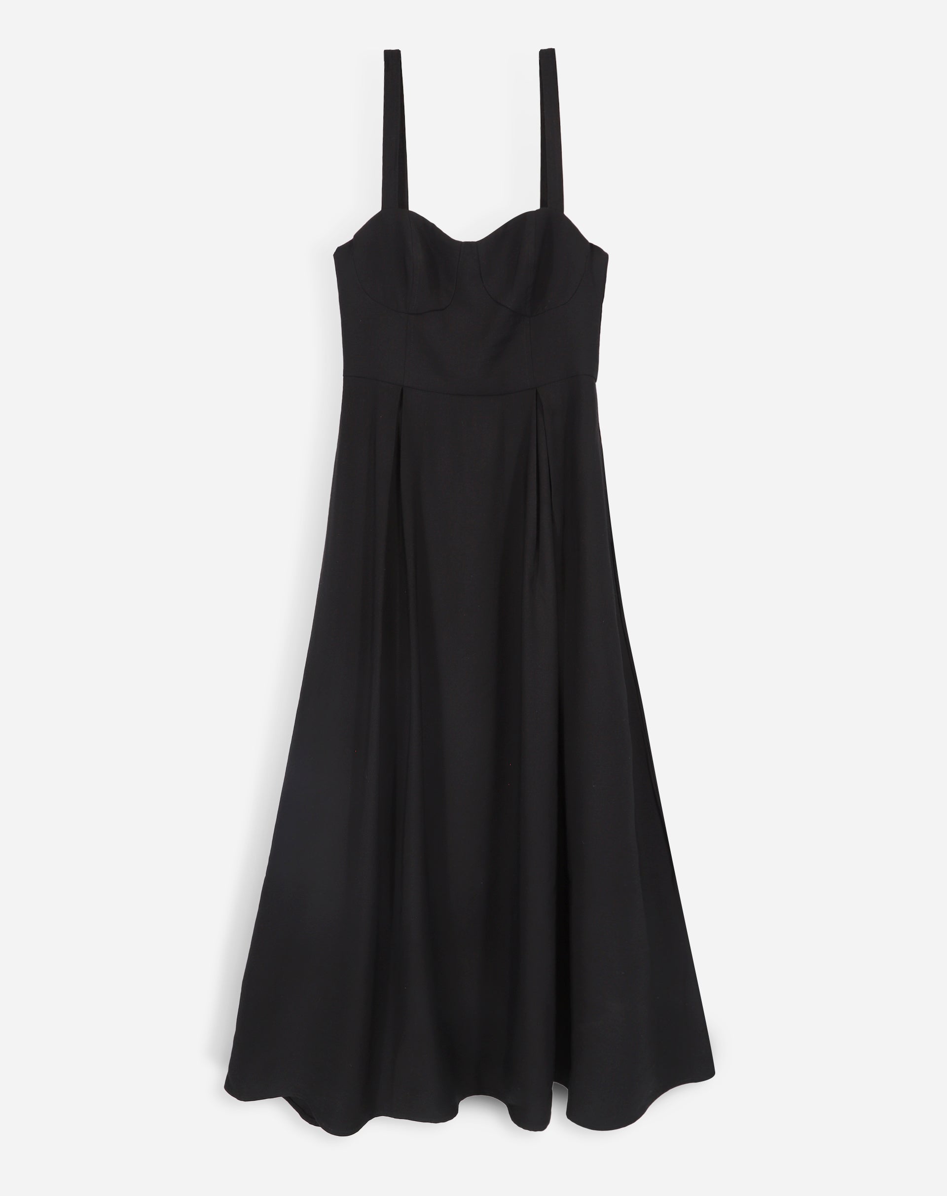 Vestido Alfaiataria com Pregas - Preto