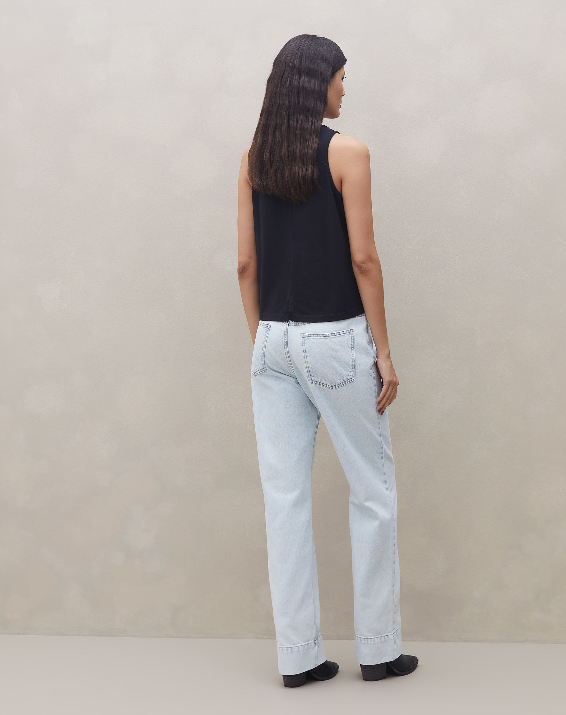 Calça Reta Jeans - Azul Claro