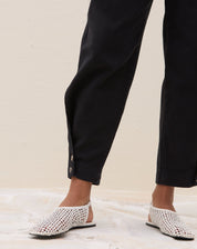 Calça Baggy de Sarja - Preto