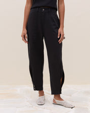 Calça Baggy de Sarja - Preto