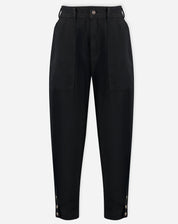Calça Baggy de Sarja - Preto