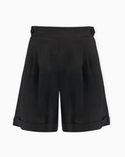 Shorts Alfaiataria com Barra Dobrada - Preto