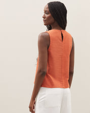 Regata Decote Redondo de Tweed - Laranja