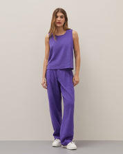 Regata Decote Redondo de Tweed - Roxo