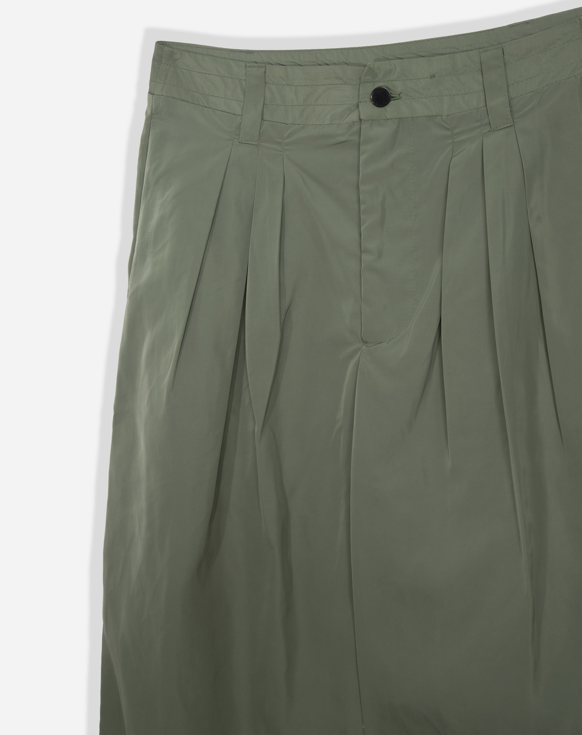 Calça Reta de Pregas Alfaiataria - Verde Militar