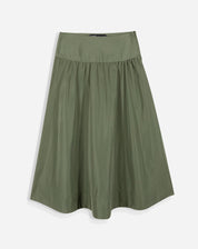 Saia Midi com Pala Alfaiataria - Verde Militar