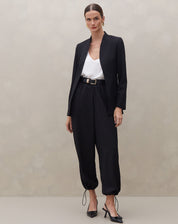 Blazer Alongado sem Lapela - Preto