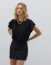 Saia Curta Reta  - Preto