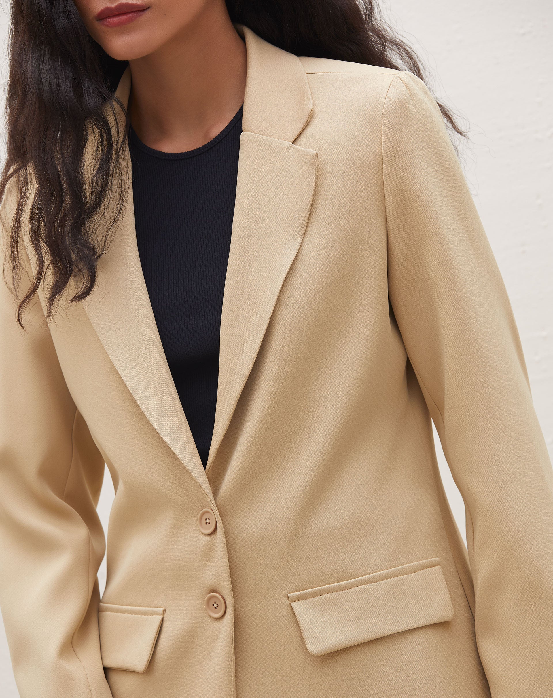 Blazer Oversized Reto  - Areia