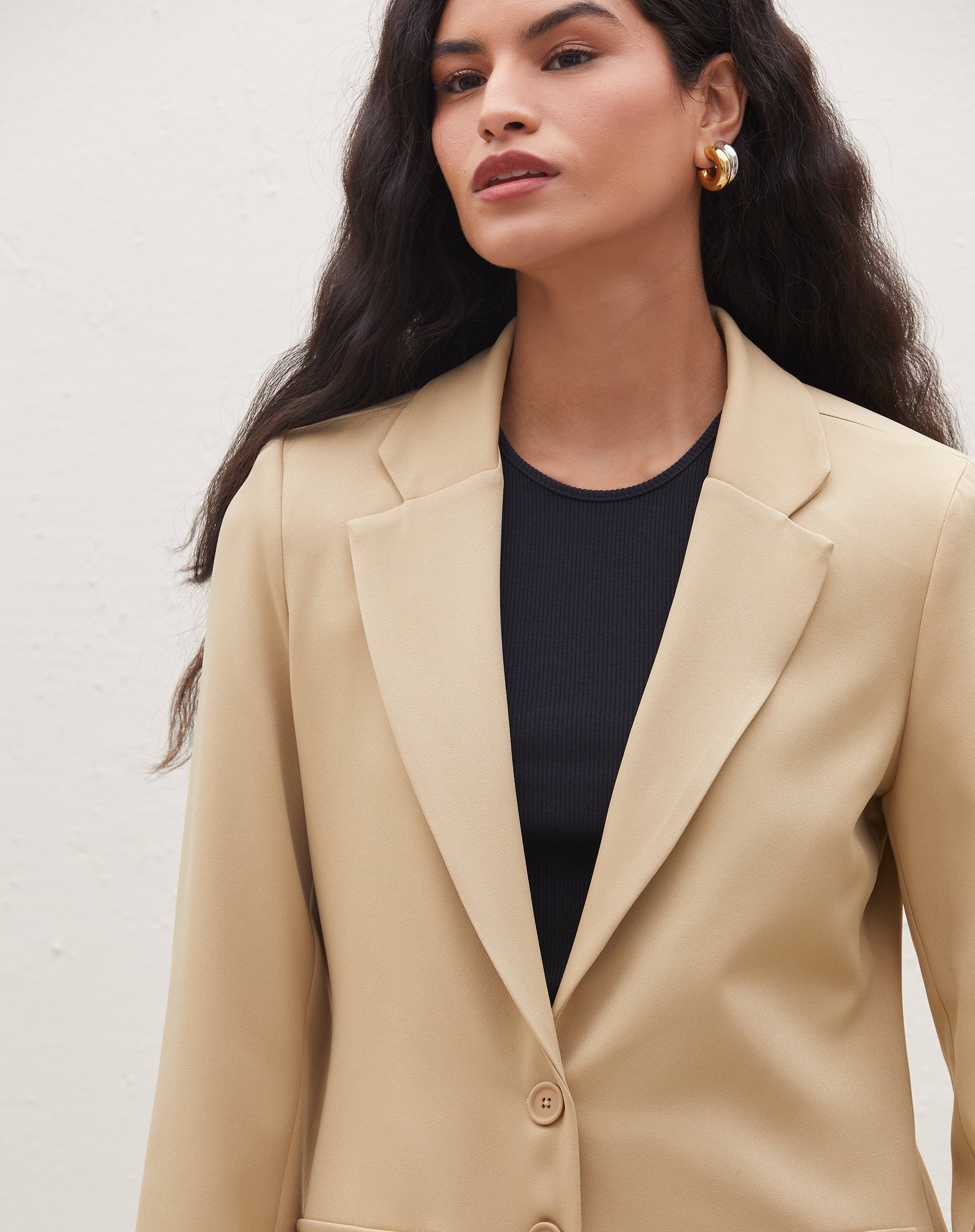 Blazer Oversized Reto  - Areia