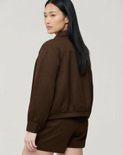 CASACO COM PUNHO LARGO - MARROM