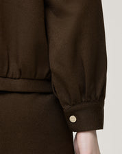 CASACO COM PUNHO LARGO - MARROM