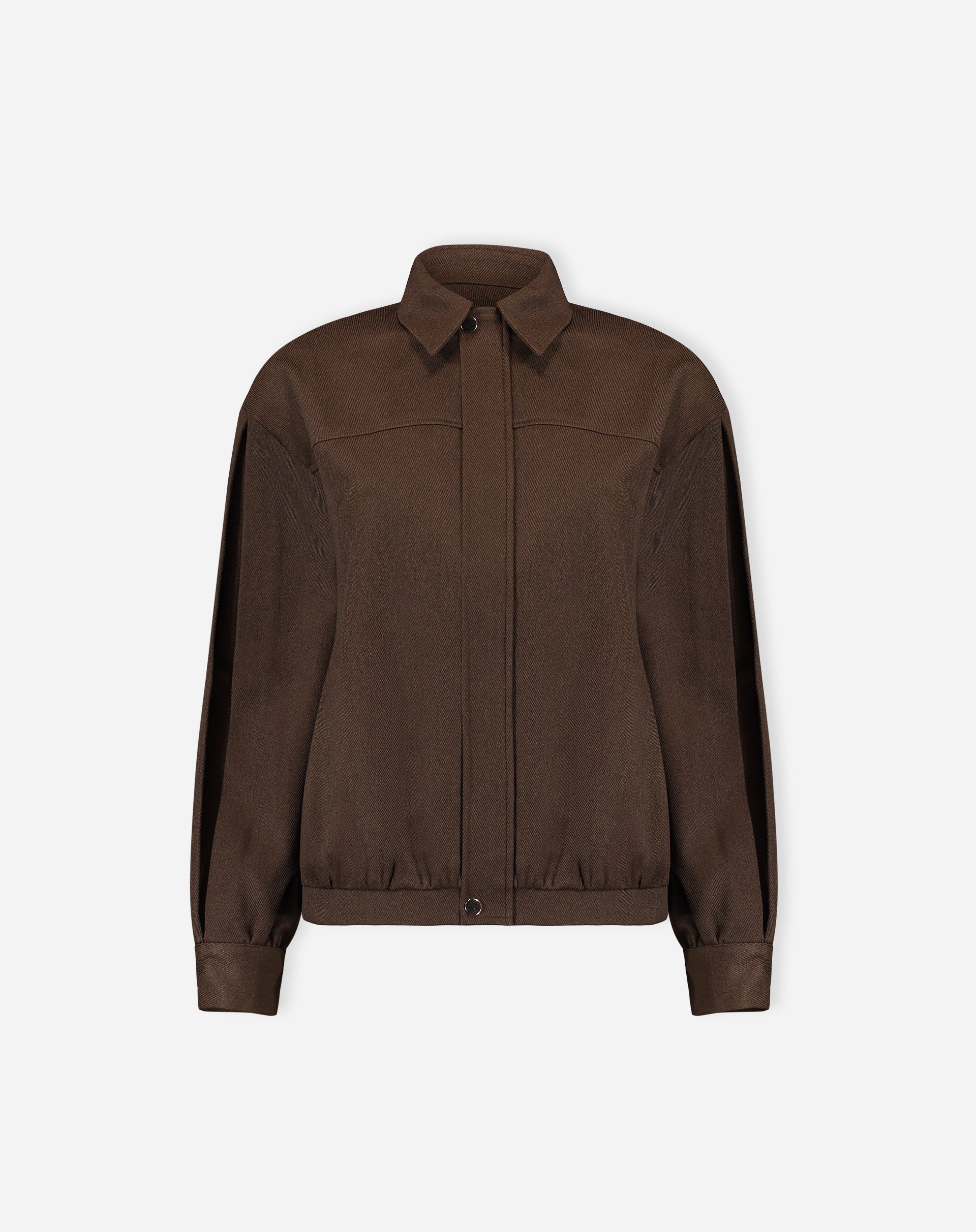 CASACO COM PUNHO LARGO - MARROM