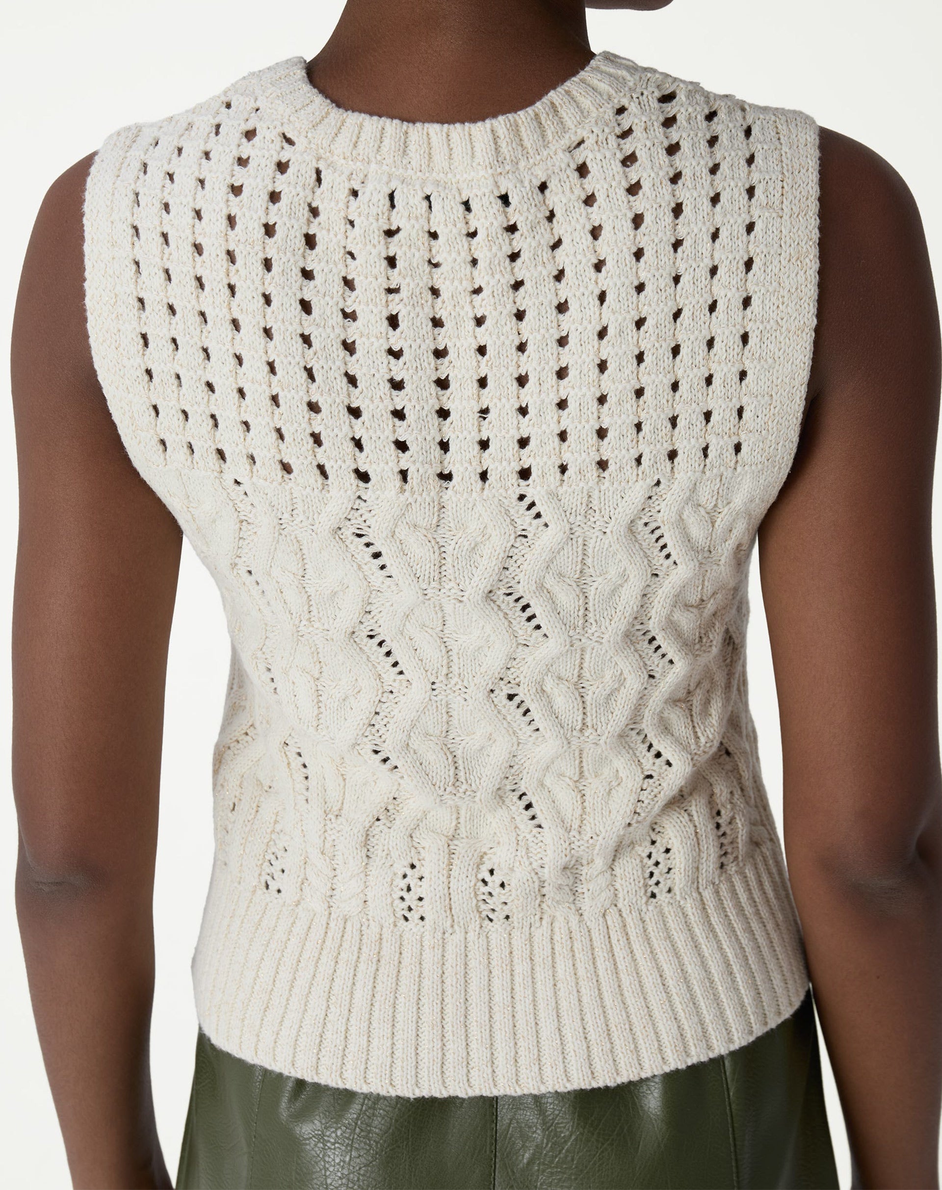 REGATA TRICOT PONTO DIFERENCIADO - BEGE