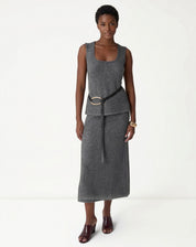 Saia Longa Tricot - Chumbo