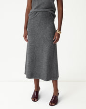 Saia Longa Tricot - Chumbo