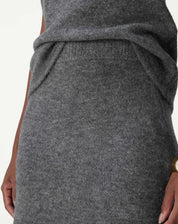 Saia Longa Tricot - Chumbo