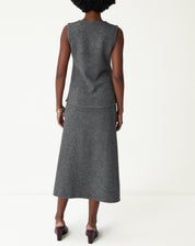 Saia Longa Tricot - Chumbo