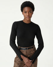 SUÉTER TRICOT GOLA CARECA - PRETO
