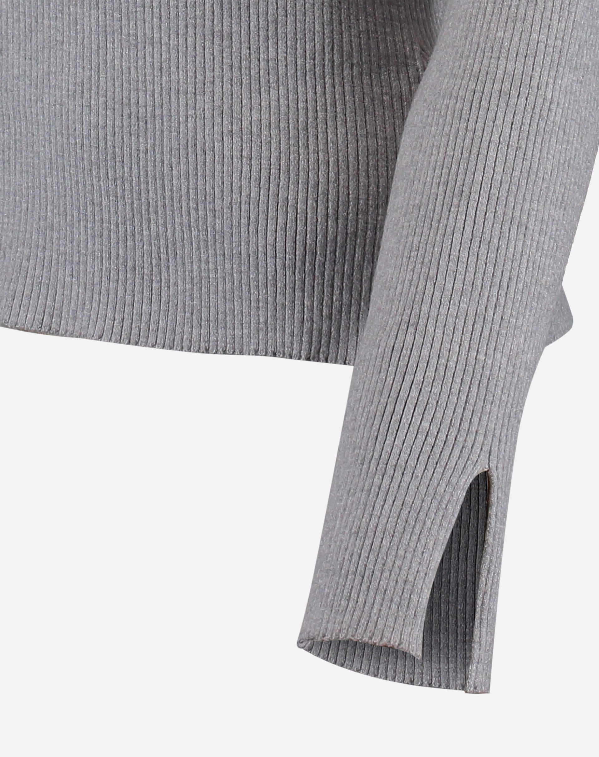 Jaqueta Recortes Jeans - Cinza Mescla