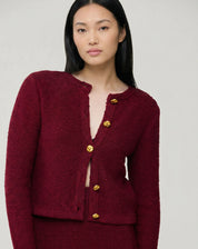 CARDIGAN TRICOT COM BOTÕES - VERMELHO