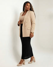 SAIA LONGA TRICOT - PRETO