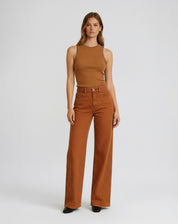 Regata com Detalhe Contrastante - Marrom