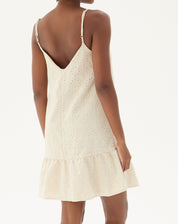 Vestido Curto de Alças - Bege