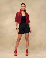 CAMISA MANGA CURTA ESTAMPADA - LARANJA