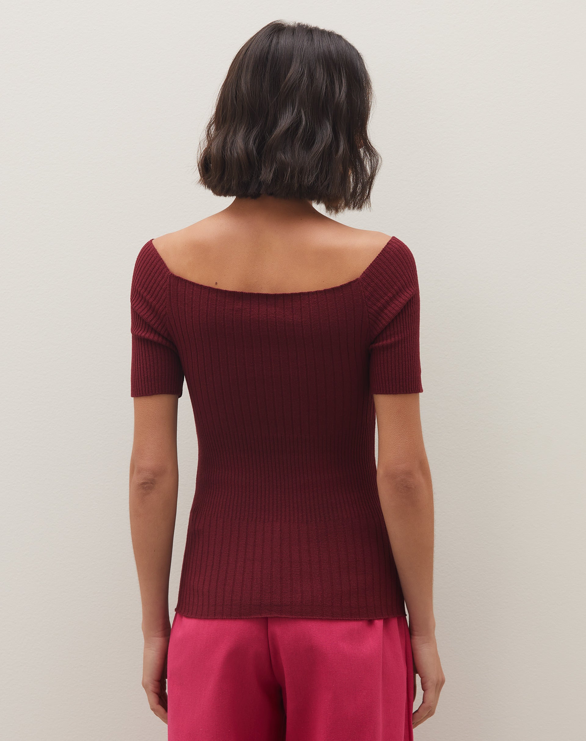 Blusa Ombro a Ombro - Vinho