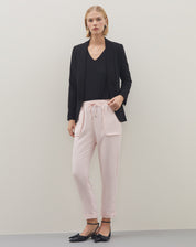 T-shirt Viscose Decote V Lisa - Preto