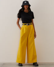 T-shirt Slim de Algodão Pima Gola Redonda Lisa - Preto
